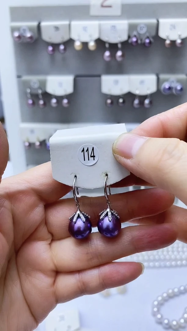 【闪购商品】淡水珍珠耳饰银S925镶嵌114