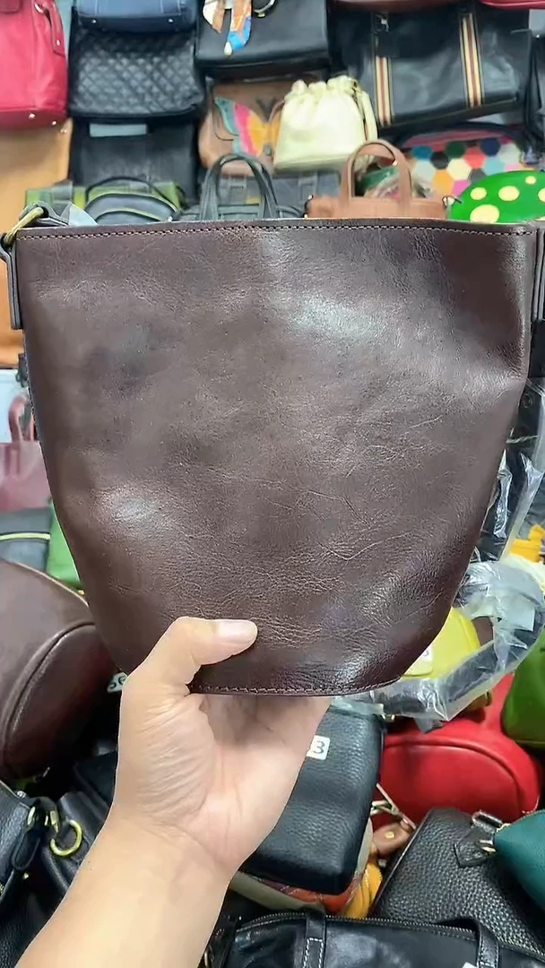 头层牛皮水桶包622.