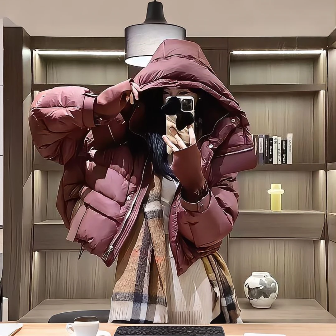 JOYNOW/韩版白鸭绒羽绒服连帽韩版