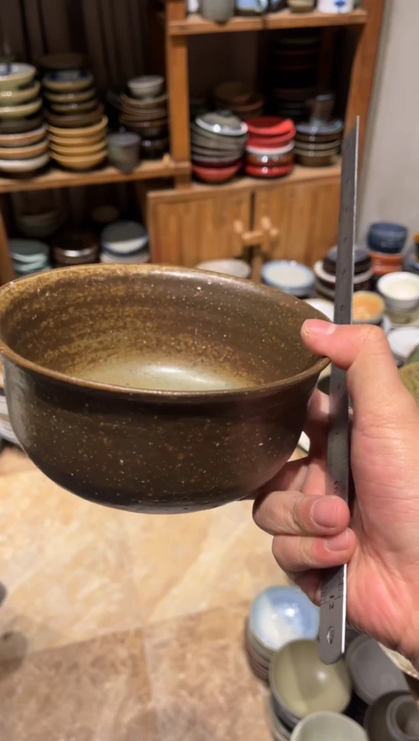 【闪购商品】瓷片459 粗陶棕立口汤碗1个