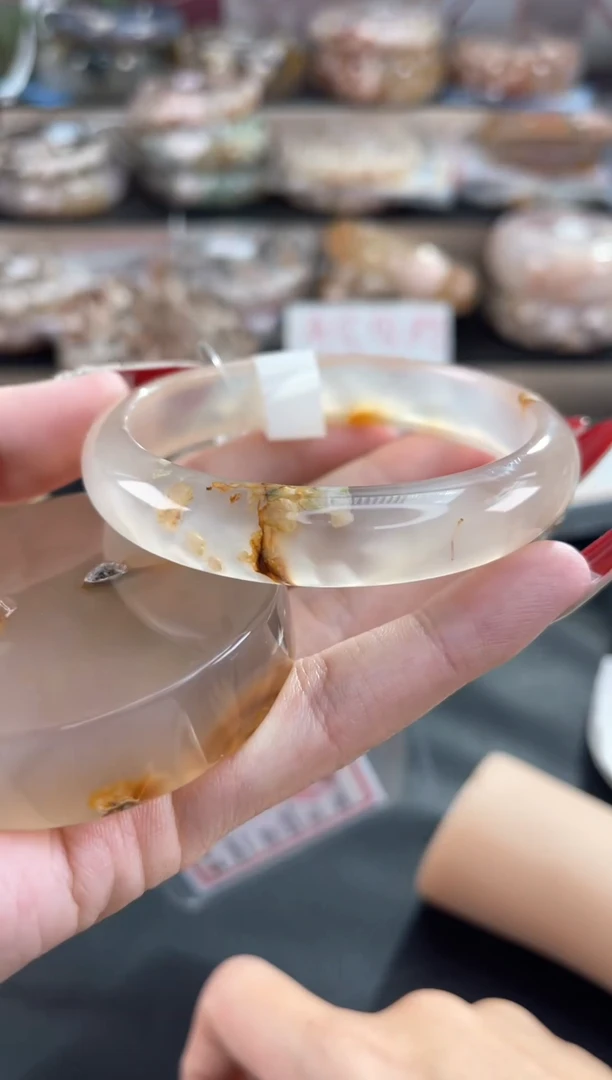 未镶嵌手镯石英质玉58（赠品镯心 天然不保证完美）