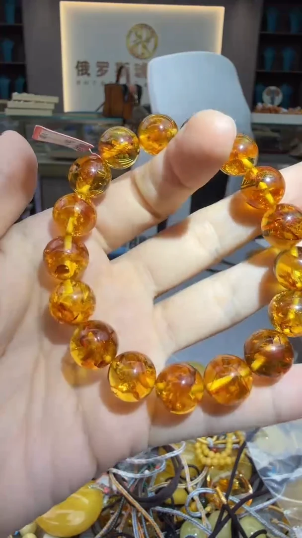 手链琥珀未镶嵌567秒拍号 假一罚三