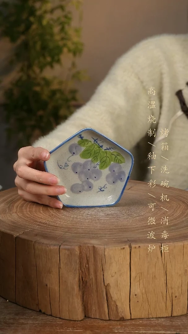 碗瓷景德镇手工手绘高温瓷釉下彩