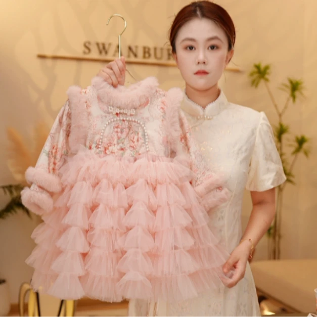 【Y.g4029】2025秋新款套装裙女宝甜美连衣裙中国风日常秋冬