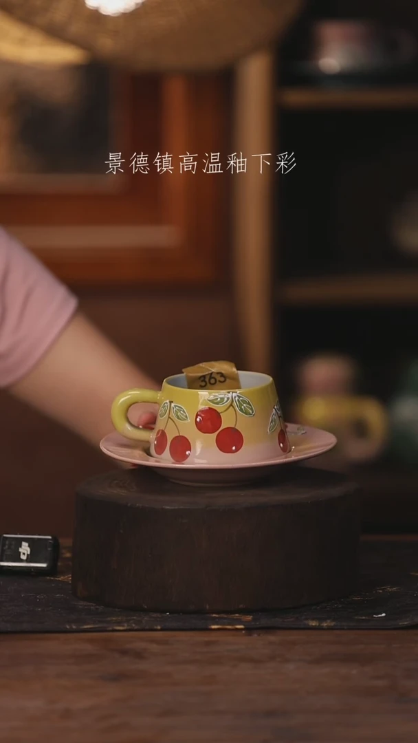 陶瓷景德镇高温釉下手绘陶瓷363