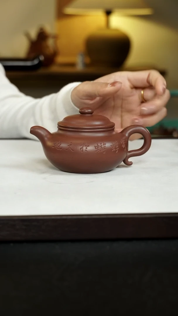 【闪购商品】紫砂茶壶大仿古刻绘1