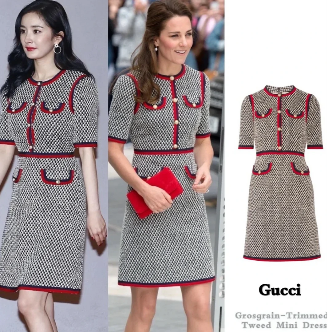 99新 GUCCI/古驰 古驰经典杨幂同款连衣裙