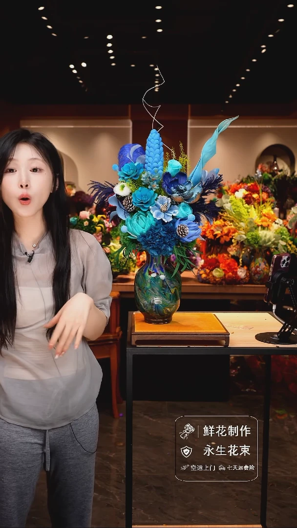 琉璃手工艺品手工花器花束空运包邮送货上门-以图片为准