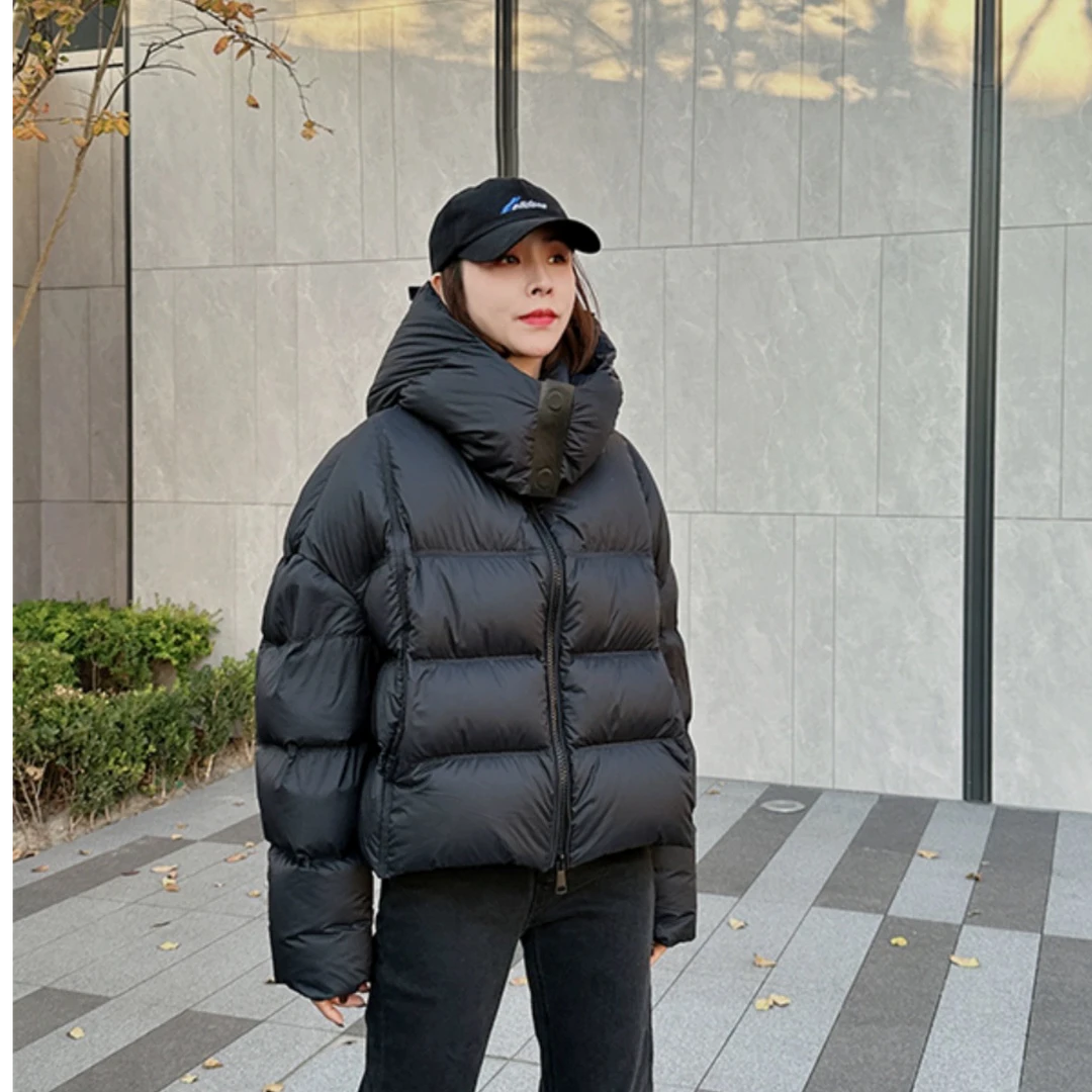 欧韩时尚百搭气质白鹅绒短款羽绒服966