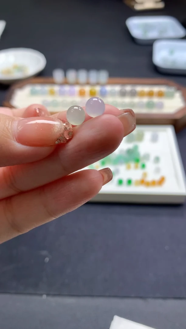 未镶嵌定制翡翠卡6.5mm