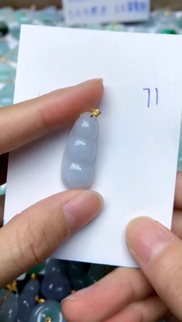 【闪购商品】翡翠颈饰18K金镶嵌71天然A货翡翠