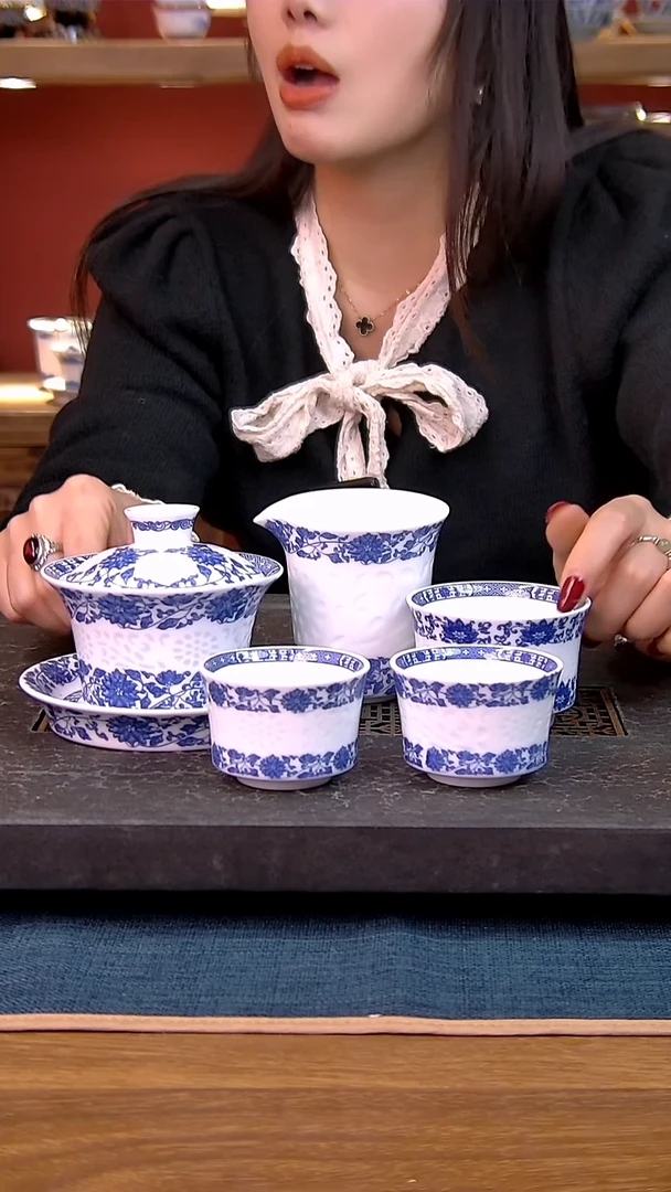 简装家用款5件套 白瓷陶瓷茶具