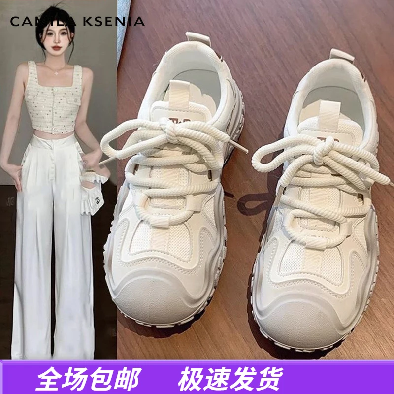 官网小c&k旗舰店2025新款秋季爆款百搭透气小白鞋潮牌小众休闲鞋