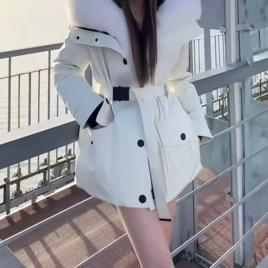 J076-下雪天和这件奶油色棉服最配了！