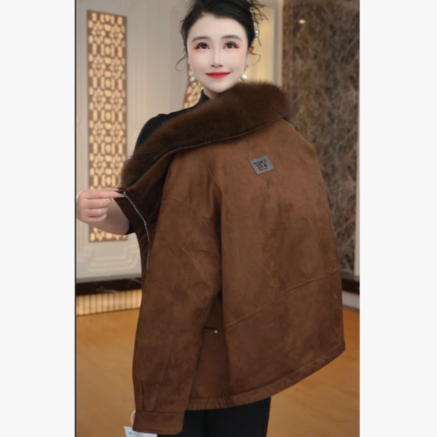 个性时尚高奢大毛领羽绒服2025冬季新款宽松休闲保暖外套