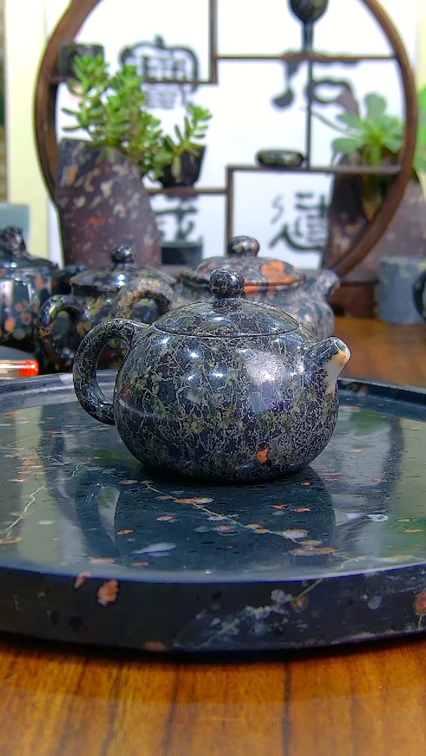 【闪购商品】奢上奢梅花玉茶具