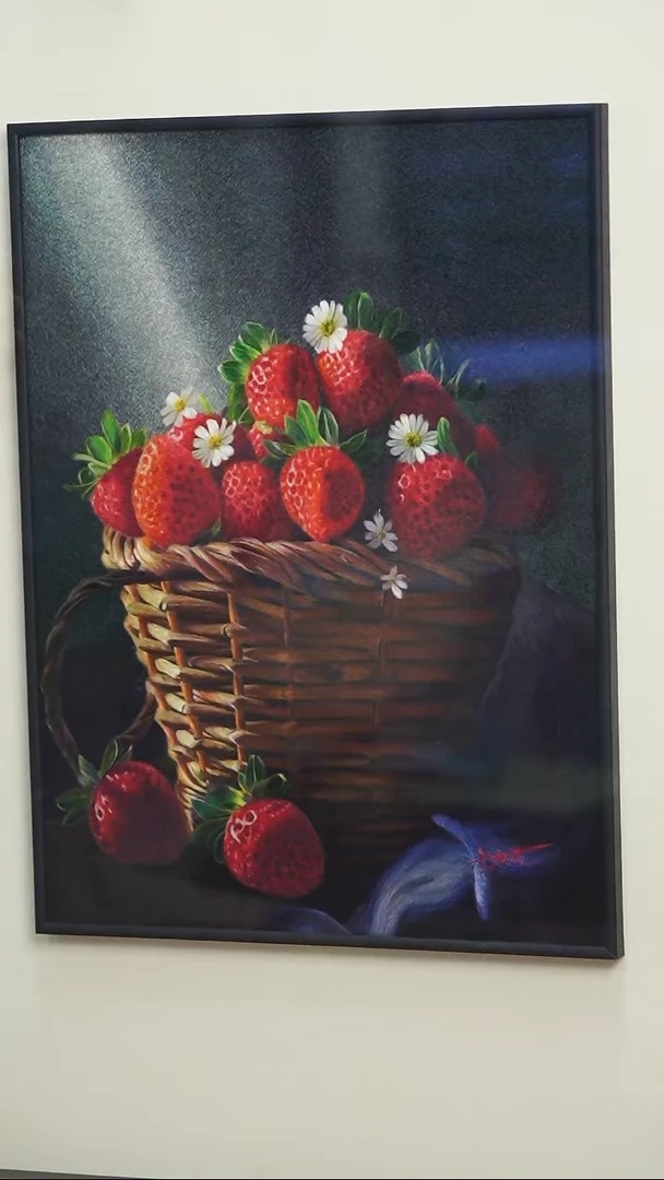 吉晓花 草莓画刺绣