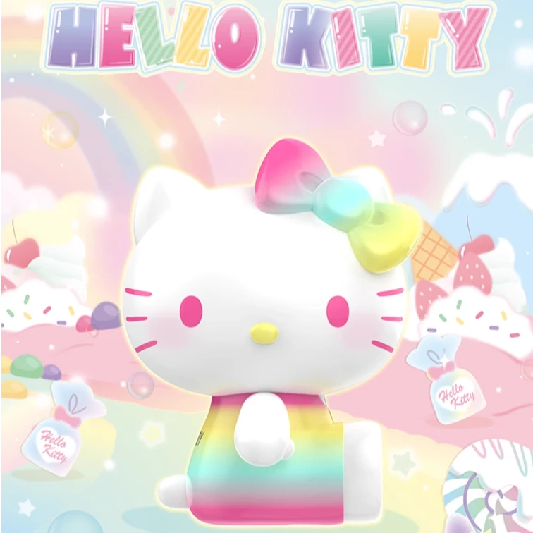 【梦栖泺代拆】Hello Kitty夏日彩虹糖系列盲袋可爱萌粒小公仔