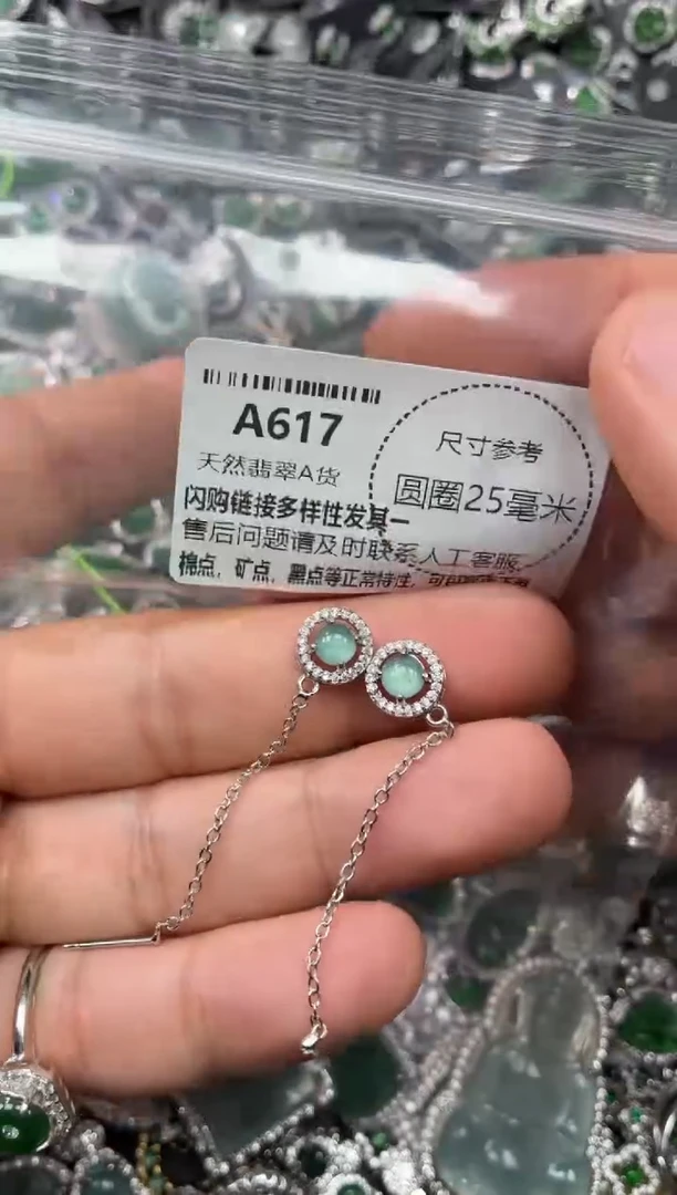 翡翠未镶嵌颈饰A617耳链