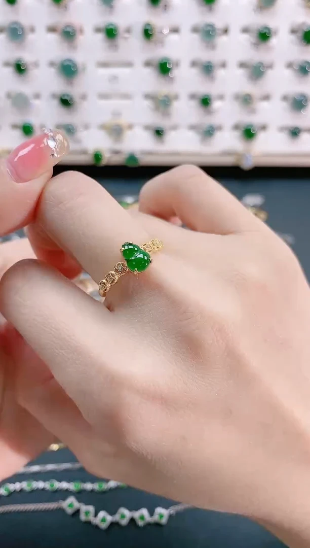 【闪购商品】翡翠戒指银S925镶嵌 天然翡翠