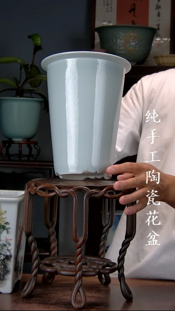 云***阳景德镇手工陶瓷花盆