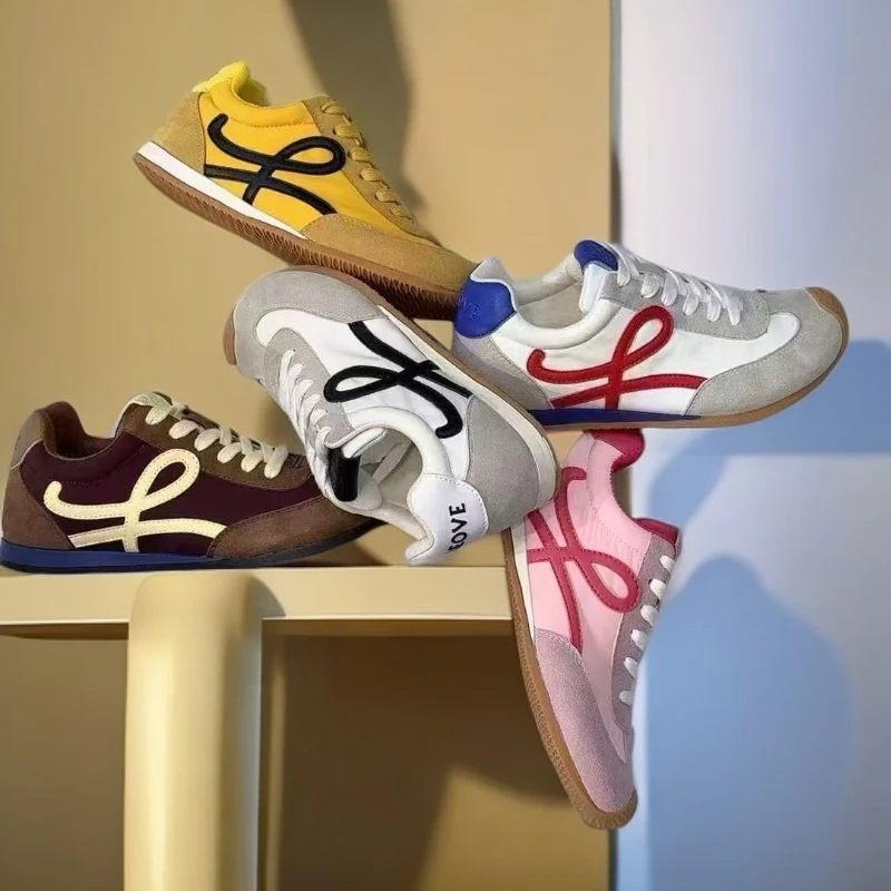 A01芭蕾风德训鞋女新款夏季百搭运动鞋平底休闲