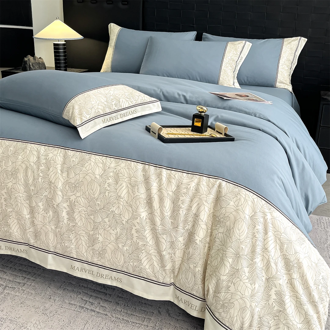 简约款床上四件套非全棉纯棉轻奢风床笠被套夏季凉感床单被罩床品