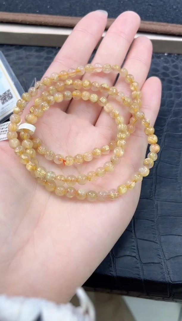 未镶嵌手链水晶30号钛晶发晶多圈5+mm