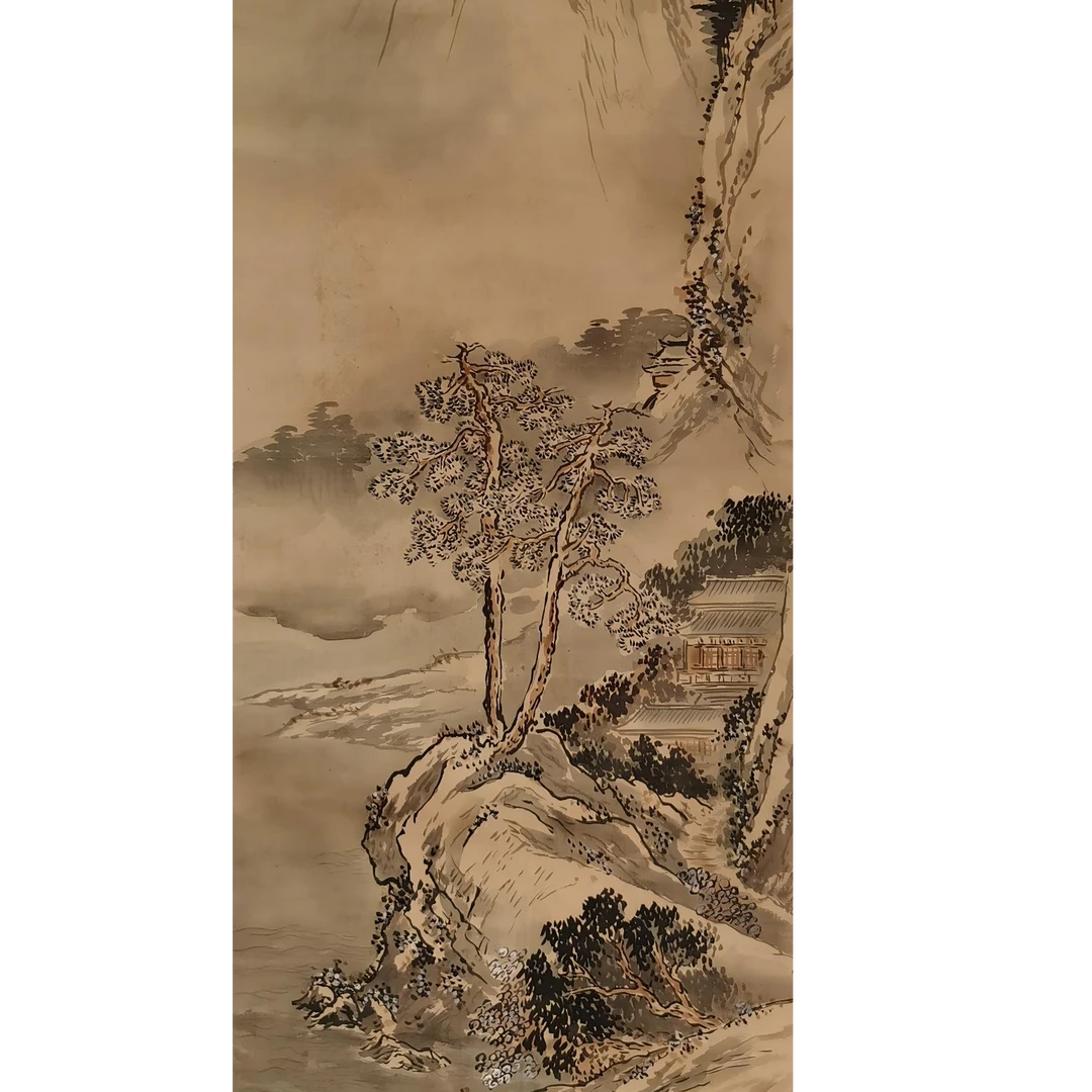 【辽拍】V250709-2-164《岁寒图》（4平尺) 绢本立轴 DD24