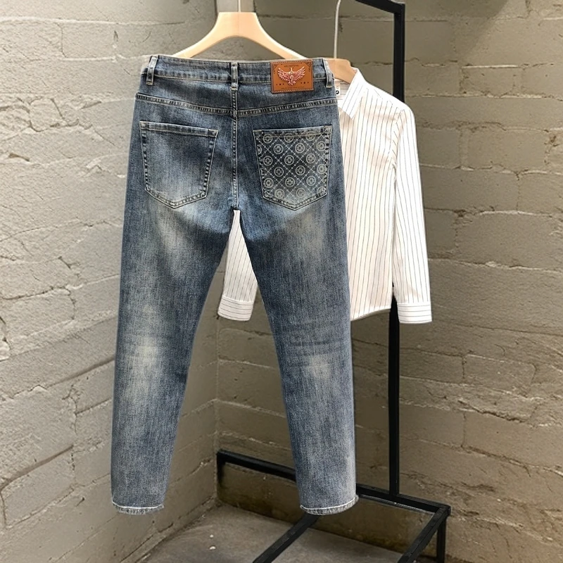 斯洛加霍特牛仔裤男款2025年潮牌痞帅薄款裤子新款爆款男直筒裤