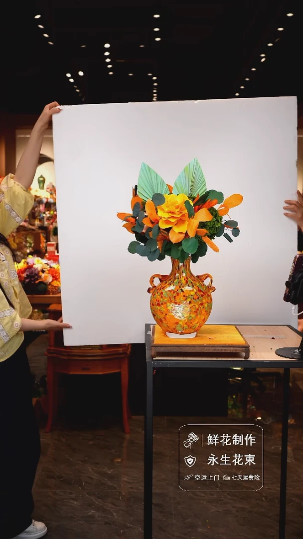 琉璃手工艺品手工花器花束空运包邮送货上门-以图片为准