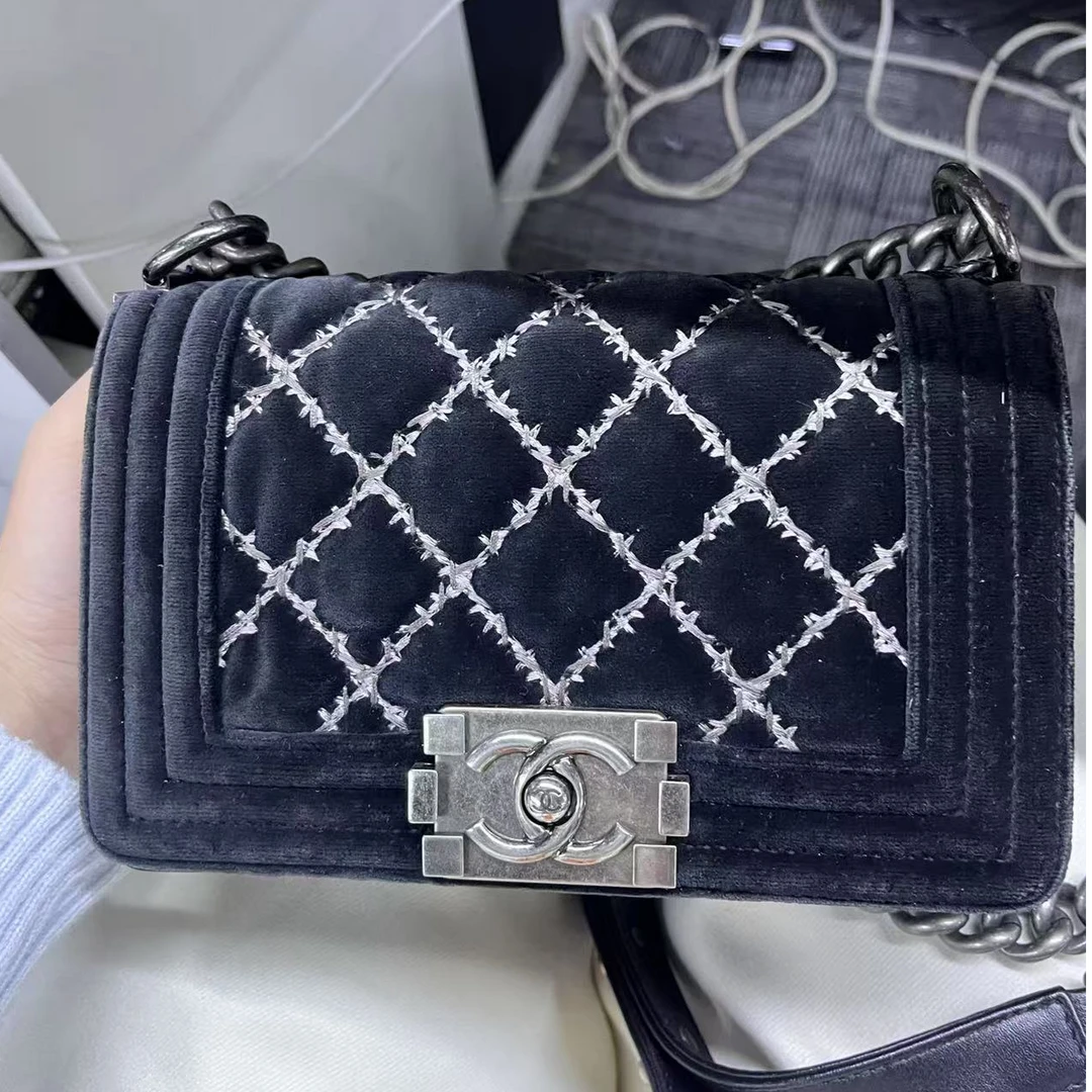 95新 Chanel/香奈儿 Leboy小号限量款链条包/BGK302350061