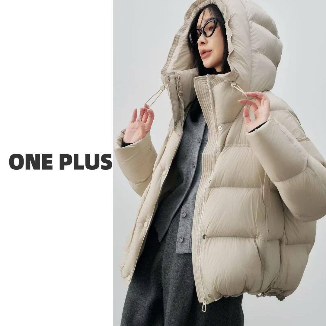 短款90白鸭绒泡芙龟背女款百搭冬季潮流设计师连帽款88M21-壹壹