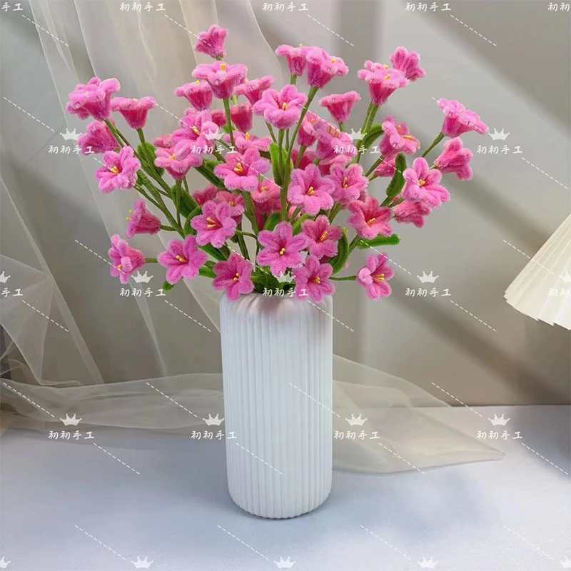 【可做60朵送制作工具】新款铃兰花材料包毛根扭扭棒手工DIY制作