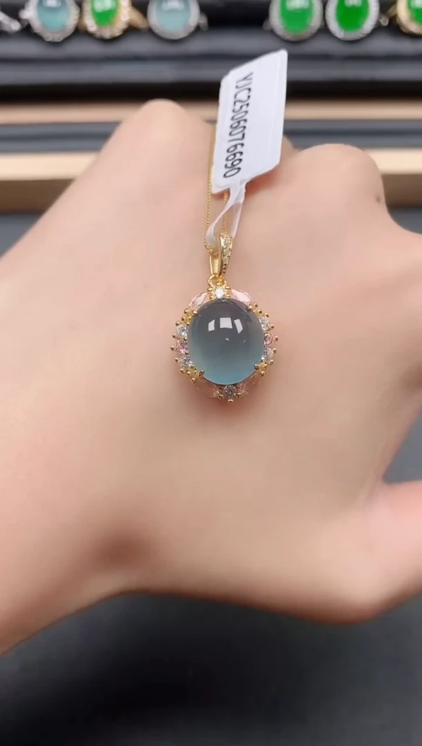 翡翠戒指银S925镶嵌111111