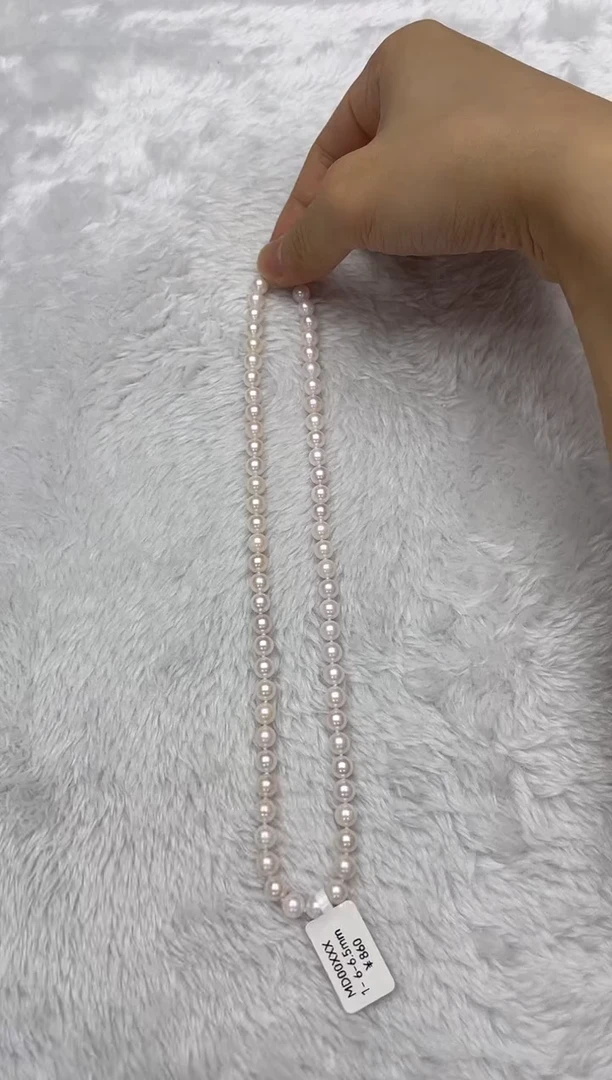 海水珍珠银S925镶嵌项链AK6-6.5mm