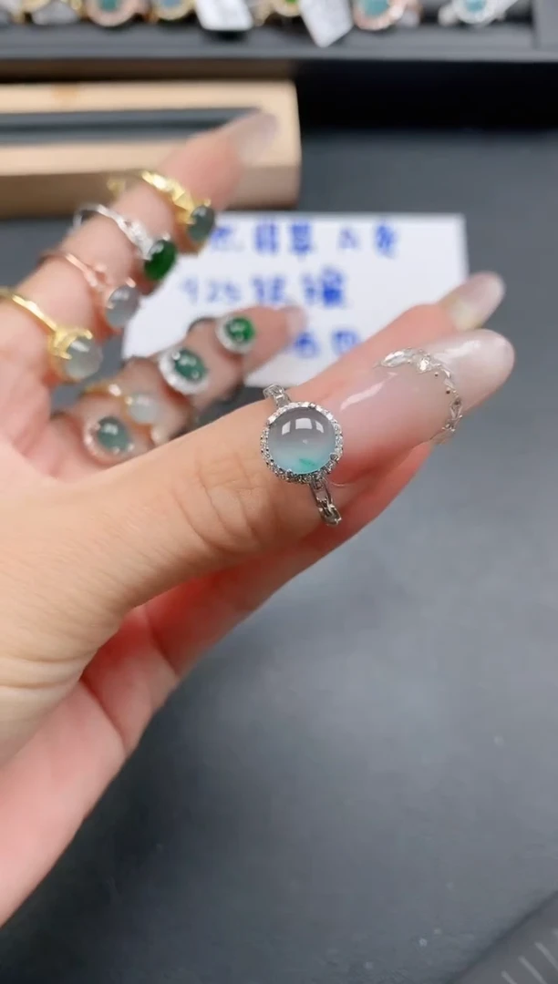 银S925镶嵌戒指翡翠1111