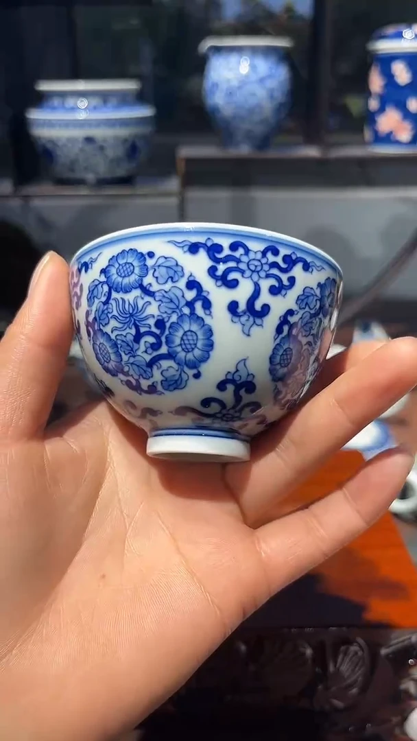 镹曰柴窑手工手绘青花