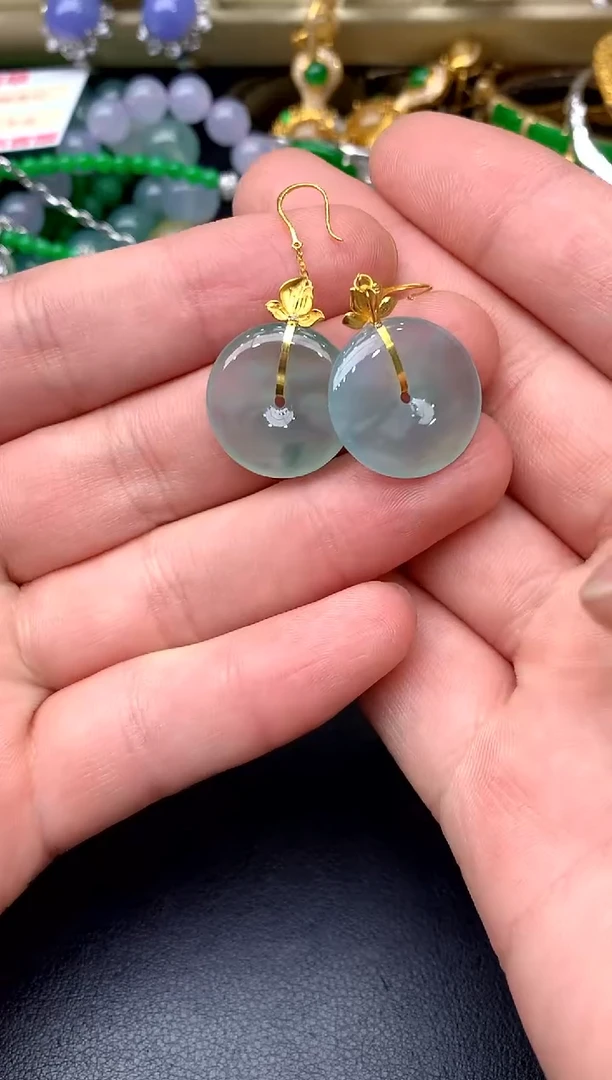 18K金镶嵌翡翠耳饰171 -中国好珍宝