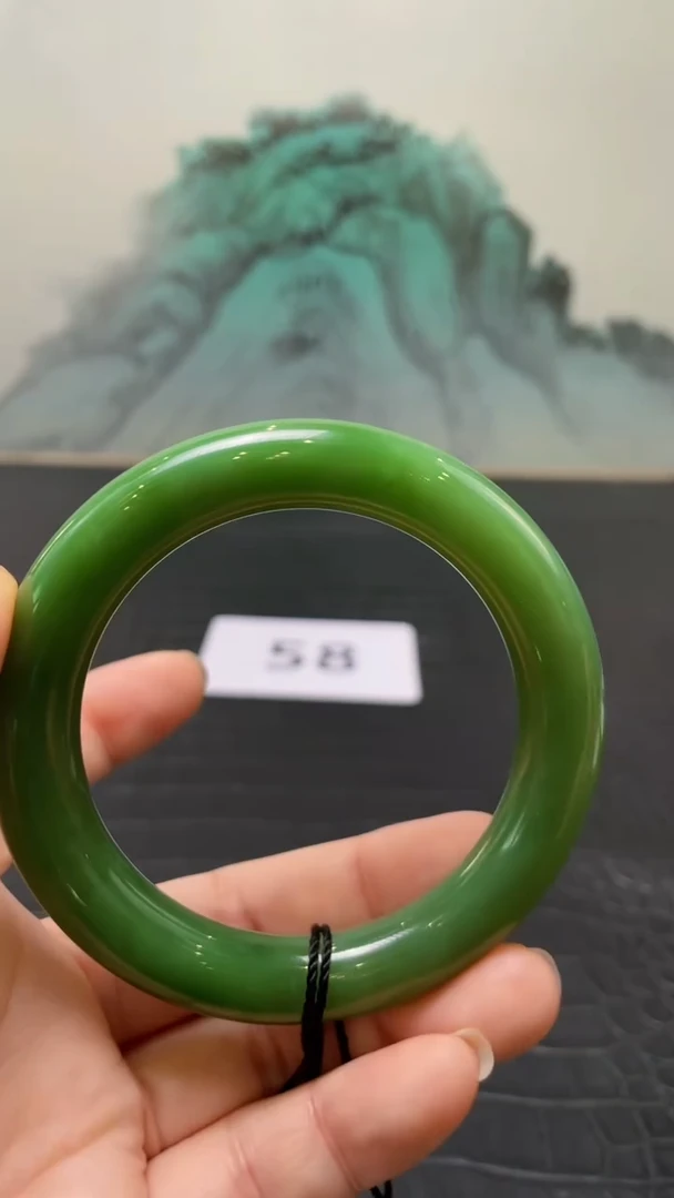未镶嵌手镯和田玉（碧玉）晨*58