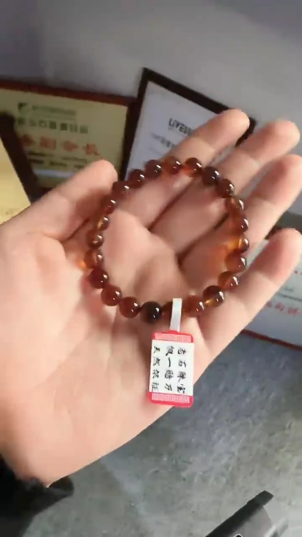 未镶嵌琥珀手串规格8微瑕紫罗兰手串#31