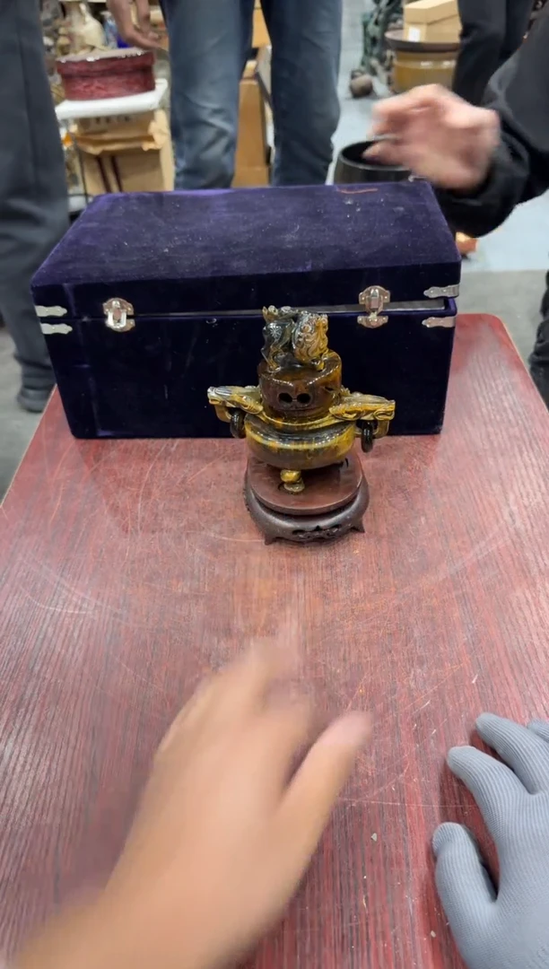 墨晶石远*中古美术品家居摆件