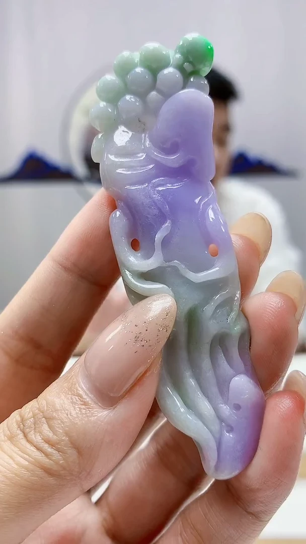 未镶嵌定制翡翠5028MM-毛货挂件28