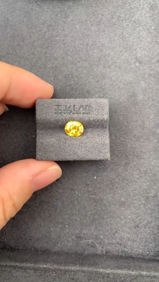 裸石彩色蓝宝石1.5ct黄蓝宝 GE 定制