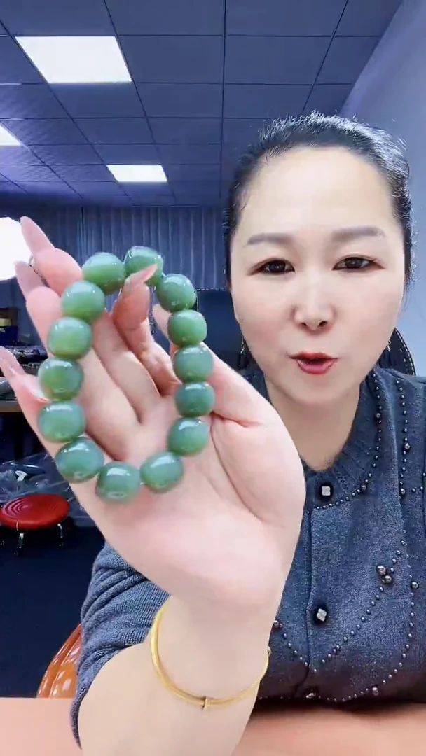 未镶嵌手串和田玉纯天然和田玉新疆2014阿莫尔且末蓝16