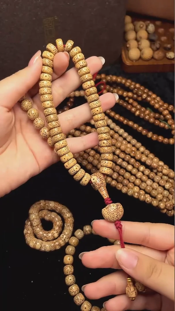 手串星月菩提精工级陈籽药片星月三件套款药片11*6手持