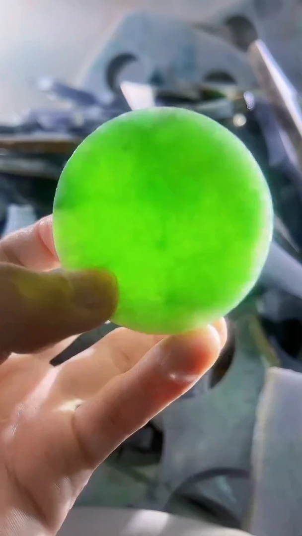 翡翠裸石 缅甸翡翠A货文2249