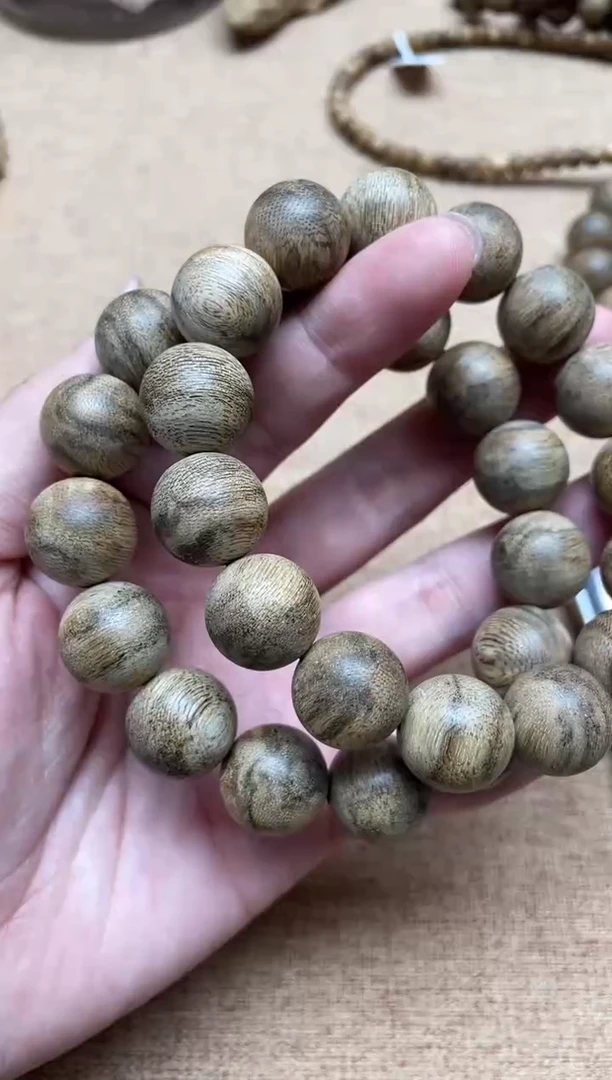 沉香手串文莱黑棋1.5圆珠单圈多样性发其一