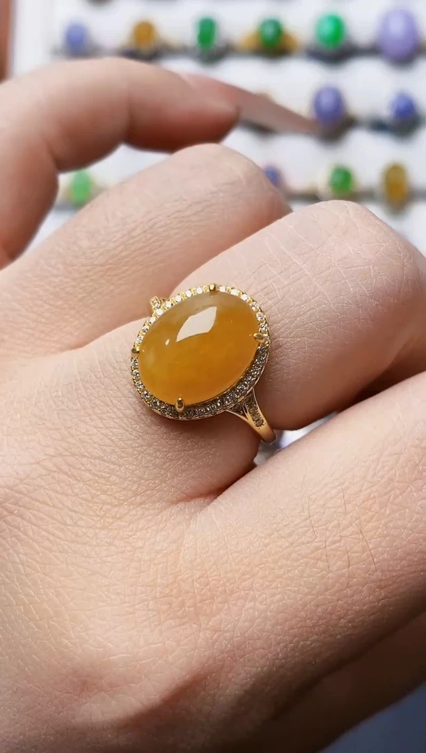 银S925镶嵌戒指翡翠0722