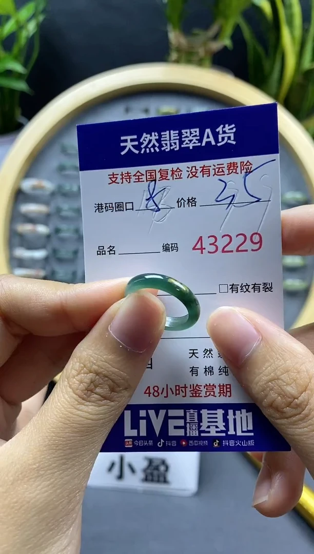 翡翠戒指未镶嵌天然A货翡翠3229